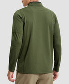 Contrast Color Quarter-Zip Fleece Pullover