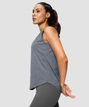 Reflective Back Curved Hem Tank
