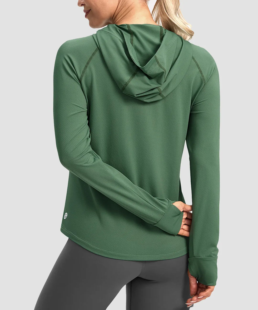UV Protection Zip Up Hooded Jacket
