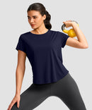 Cross-over Pleated Short Sleeve