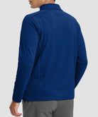 Contrast Color Quarter-Zip Fleece Pullover