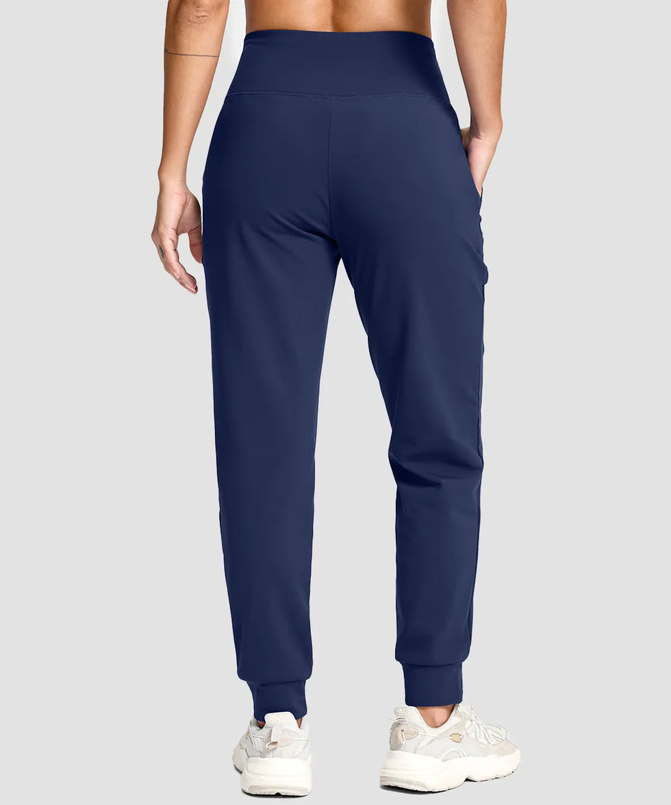 Slim Fit Zip Pockets Thermal Joggers
