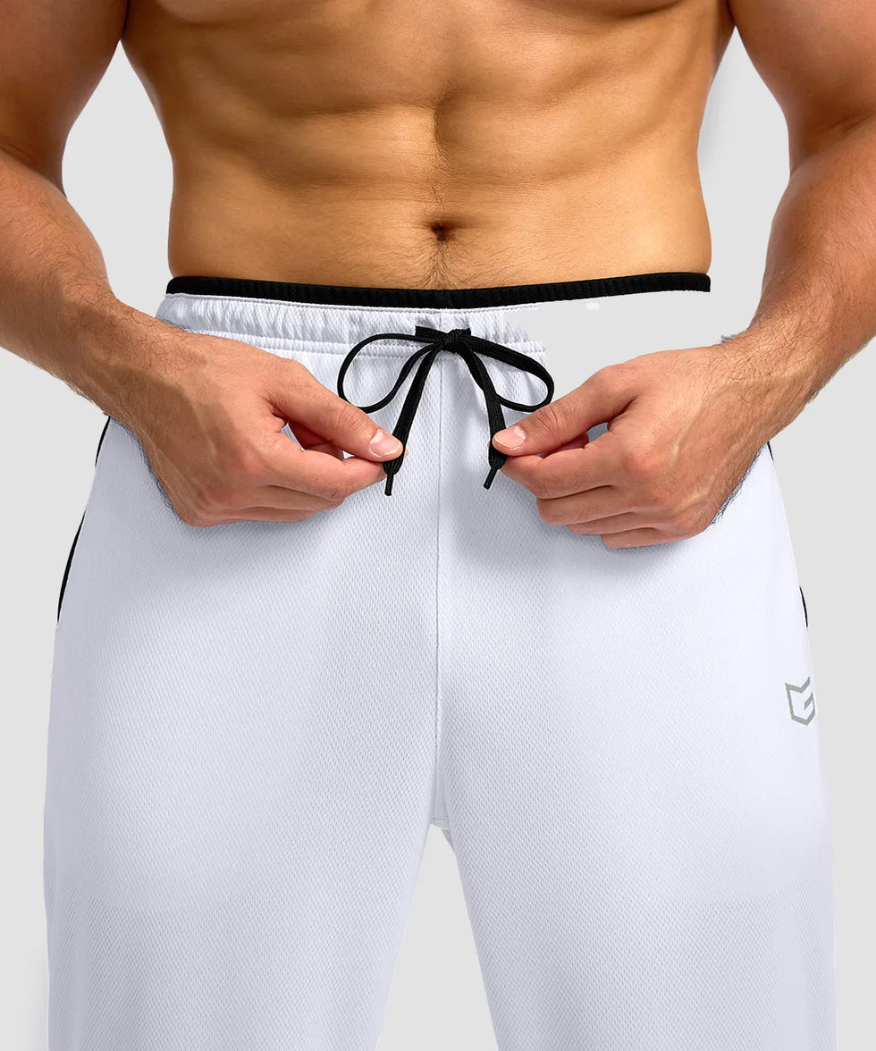 Mesh Zip Pockets Sweatpants