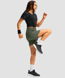 High Rise Pull-on Shorts 6''