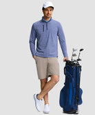 Quarter Zip Golf Pullover With Chest Pocket