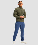 Fleece-Lined Zip Pockets Stretch Tapered Pants