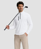 Quarter Zip Golf Pullover With Chest Pocket