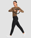 Elastic Waist Zip Pockets Jogger