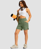 High Rise Pull-on Shorts 6''