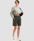 Flat High Waist Bermuda Short 9''