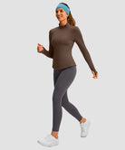 Mock Neck Zip Pockets Fleece Long Sleeve