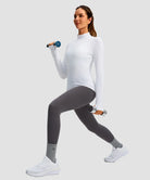 Mock Neck Zip Pockets Fleece Long Sleeve