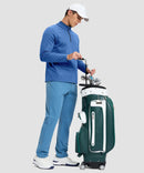 Contrast Color Quarter-Zip Fleece Pullover