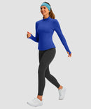 Mock Neck Zip Pockets Fleece Long Sleeve