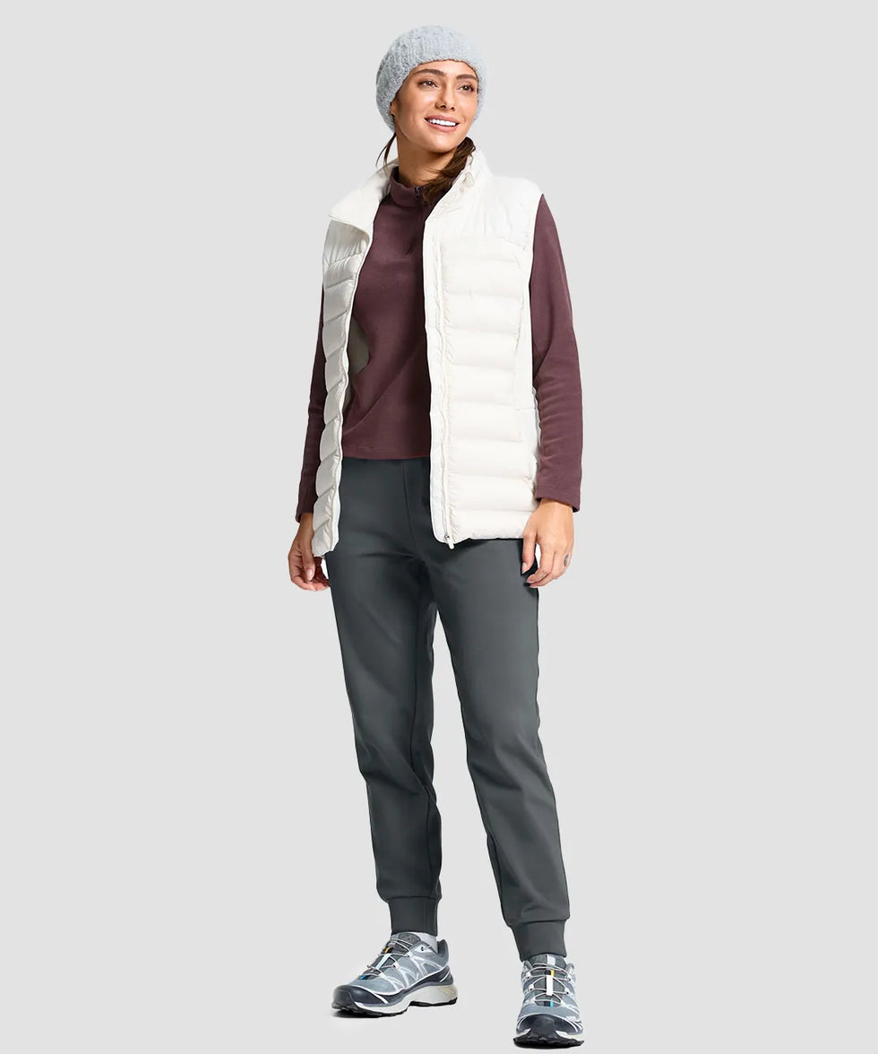 Slim Fit Zip Pockets Thermal Joggers