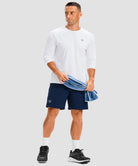 dry fit performance long sleeve in white - on model view