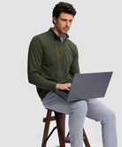 Quarter Zip Golf Pullover With Chest Pocket