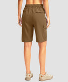 cargo bermuda short 10" in brown - on model back view
