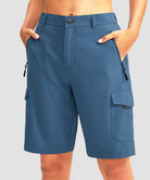 cargo bermuda short 10" in slate blue - pocket detail view