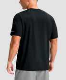 cooling upf 50+ performance t-shirt in black - back view