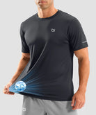 cooling upf 50+ performance t-shirt in dark gray - front view