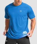 cooling upf 50+ performance t-shirt in dodger blue - front view