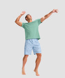 cooling upf 50+ performance t-shirt in mint green - on model view