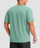 cooling upf 50+ performance t-shirt in mint green - on model back view