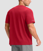 cooling upf 50+ performance t-shirt in red - back view