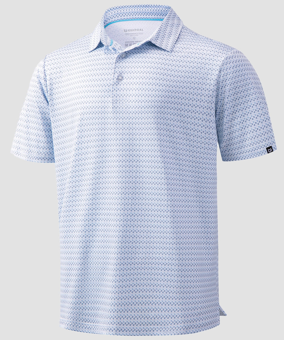 dry fit performance golf polo in arc arrow - product view