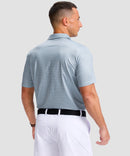 dry fit performance golf polo in mini dumbbell - back view