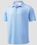 dry fit performance golf polo in rhombus blue - product view