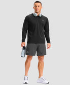dry fit performance long sleeve in black - on model view