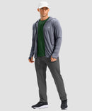 dry fit performance long sleeve in dark green - on model view