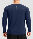 dry fit performance long sleeve in deep navy - back view