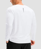 dry fit performance long sleeve in white - back view