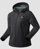 fleece-lined softshell jacket in black