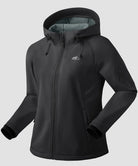 fleece-lined softshell jacket in black