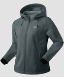fleece-lined softshell jacket in dark gray