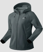 fleece-lined softshell jacket in dark gray