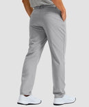 men's UV protection multiple pockets pants in cloudy gray - back view