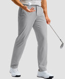 men's UV protection multiple pockets pants in cloudy gray - side view