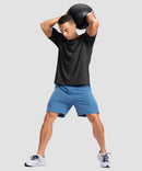 men's back reflective short sleeve in black - matching outfits view