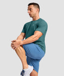 men's back reflective short sleeve in lake green - matching outfits view