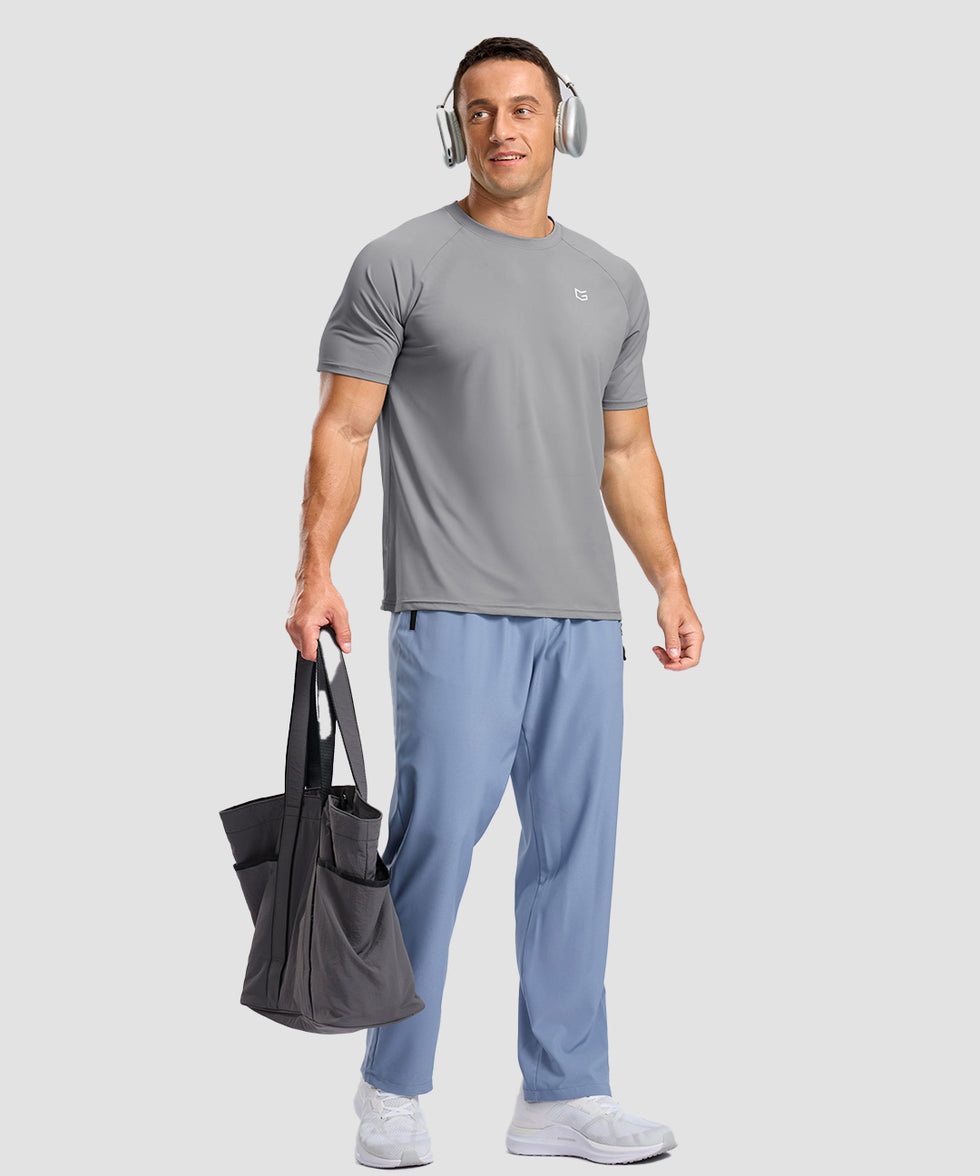 men's back reflective short sleeve in light gray - matching outfits view
