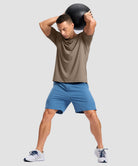 men's back reflective short sleeve in taupe - matching outfits view