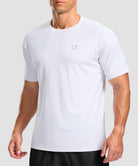 men's back reflective short sleeve in white - front view