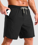 men's compression liner 4 pockets board short 7'' in black - side view
