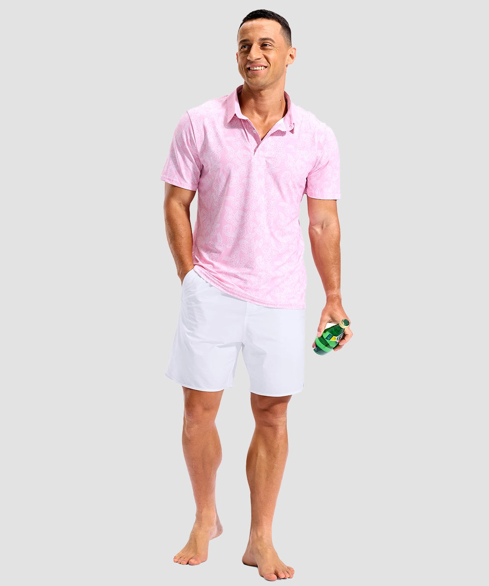 men's compression liner 4 pockets board short 7'' in white - matching outfits view