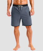men's compression liner 4 pockets board shorts 7'' in dusty blue - front view